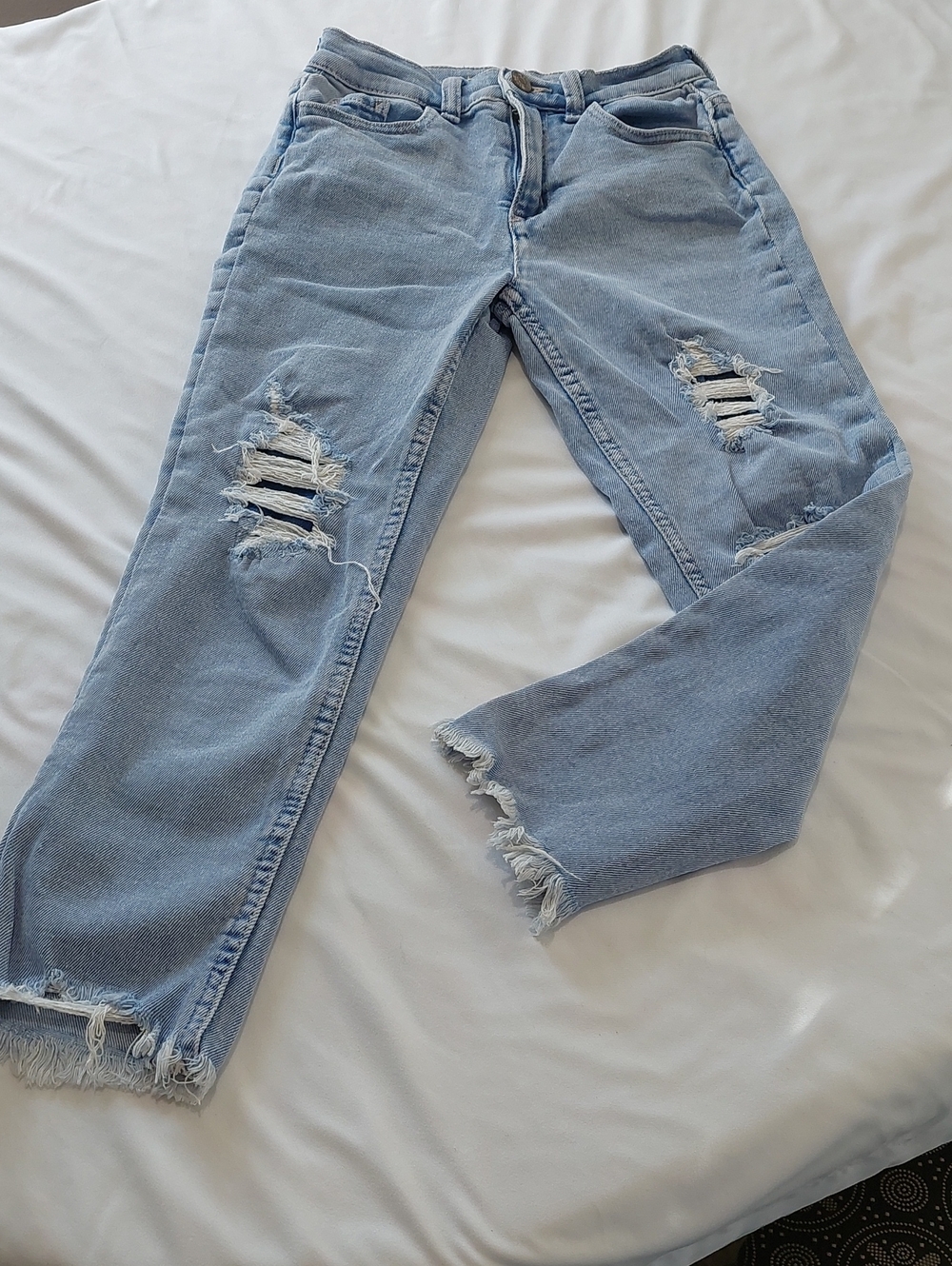 Justice Light Blue Mini Mom Jeans .Size 12